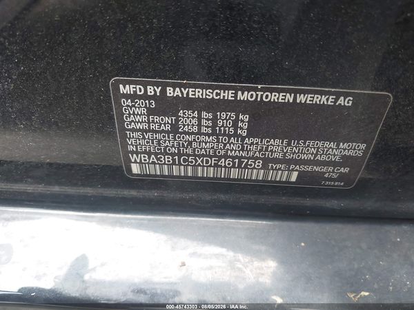 2013 BMW 320I SA