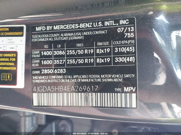2014 MERCEDES-BENZ ML 350 4MATIC