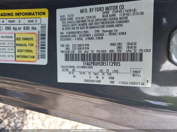 2024 FORD MUSTANG ECOBOOST PREMIUM