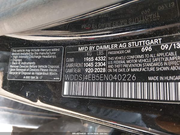2014 MERCEDES-BENZ CLA 250 CLA250