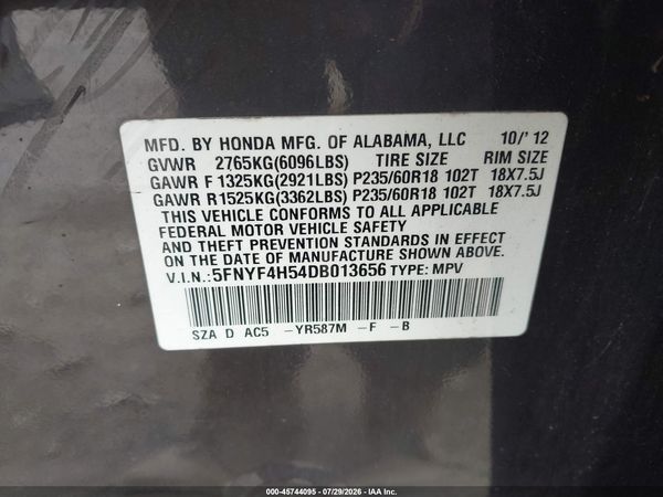 2013 HONDA PILOT EX-L