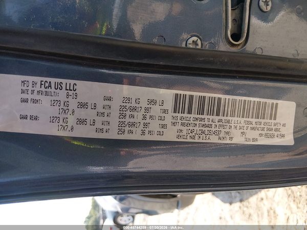 2020 JEEP CHEROKEE LATITUDE FWD