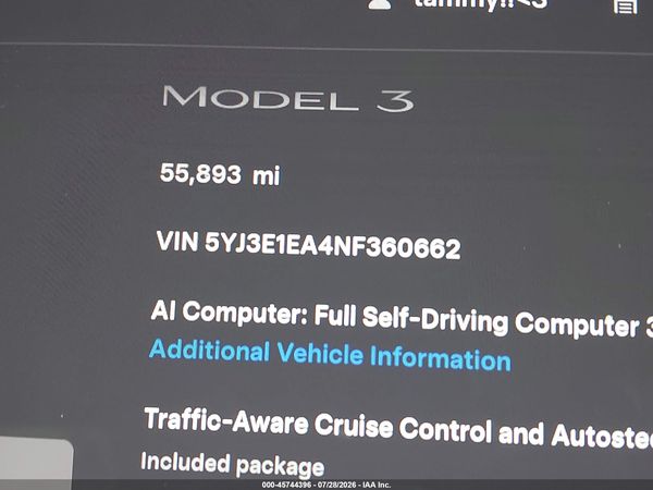 2022 TESLA MODEL 3 REAR-WHEEL DRIVE