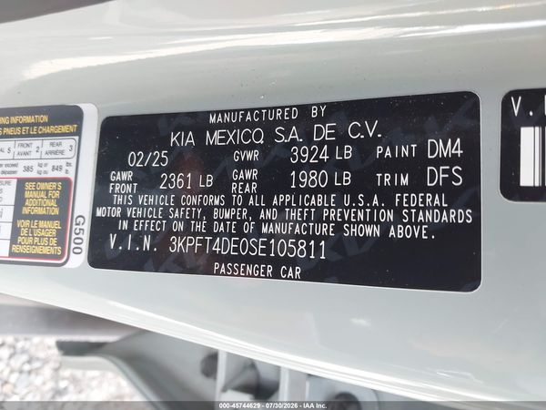 2025 KIA K4 LXS