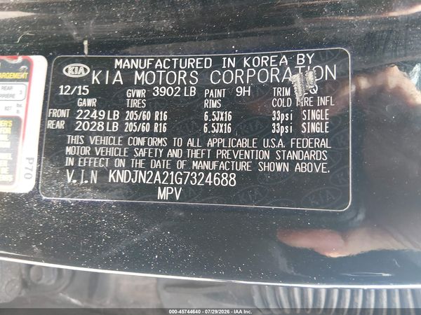 2016 KIA SOUL Plus