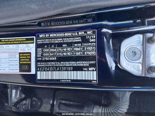 2020 MERCEDES-BENZ GLE 350 GLE350