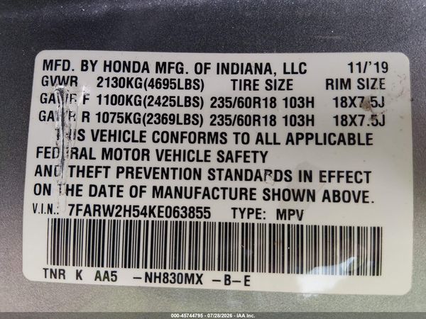 2019 HONDA CR-V EX
