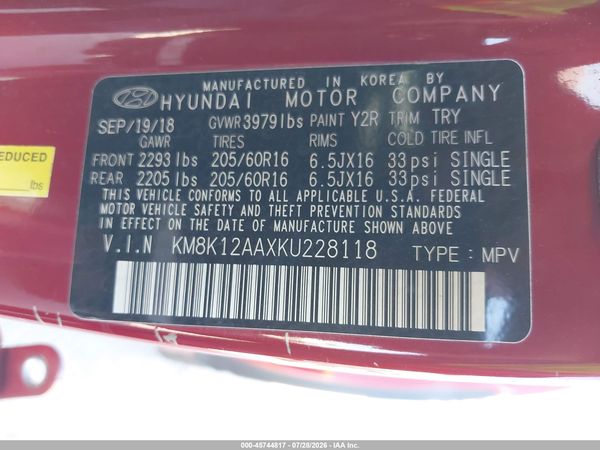 2019 HYUNDAI KONA SE