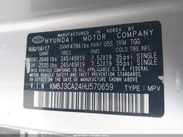 2017 HYUNDAI TUCSON VALUE