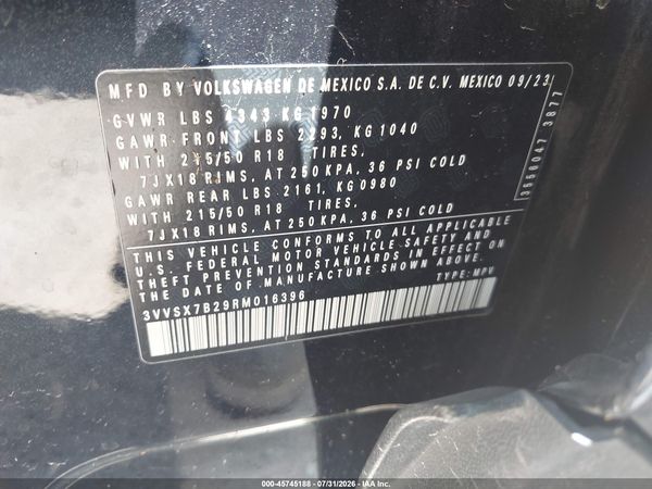 2024 VOLKSWAGEN TAOS 1.5T SE — I9