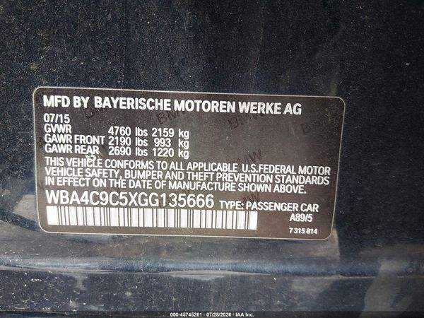 2016 BMW 428I GRAN COUPE XDRIVE