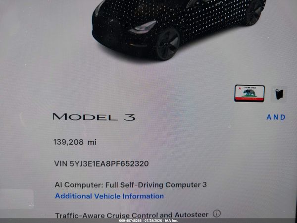 2023 TESLA MODEL 3 REAR-WHEEL DRIVE