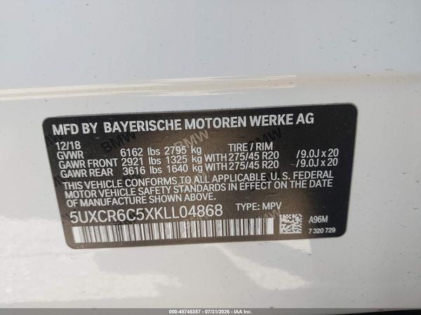 2019 BMW X5 XDRIVE40I