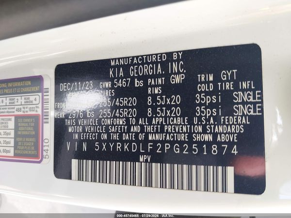 2023 KIA SORENTO SX