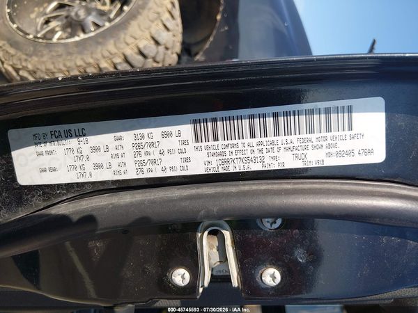 2019 RAM 1500 CLASSIC TRADESMAN  4X4 5'7 BOX