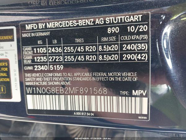 2021 MERCEDES-BENZ GLC 300 4MATIC SUV