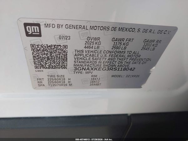 2024 CHEVROLET EQUINOX FWD LT — I9