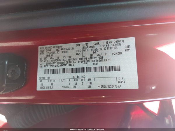 2021 FORD F-150 XLT