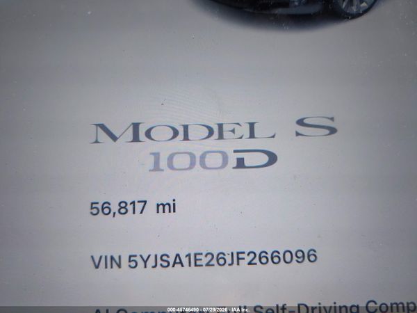 2018 TESLA MODEL S 100D/75D/P100D