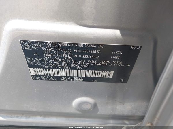 2018 TOYOTA RAV4 XLE