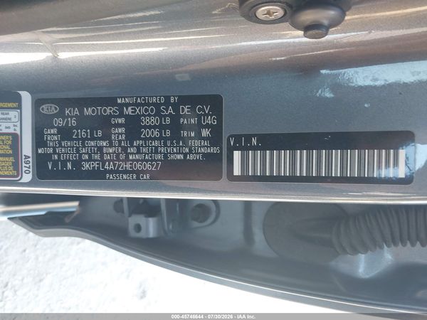 2017 KIA FORTE S