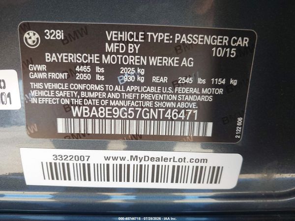 2016 BMW 328I SA