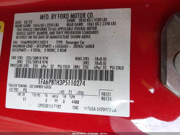 2023 FORD MUSTANG
