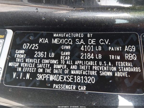 2025 KIA K4 GT-LINE