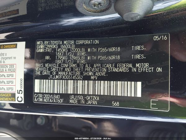 2016 LEXUS GX 460 LUXURY