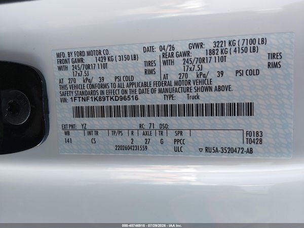 2026 FORD F-150 XL