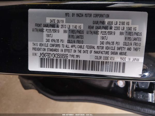 2019 MAZDA CX-5 GRAND TOURING RESERVE