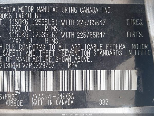 2023 TOYOTA RAV4 LE