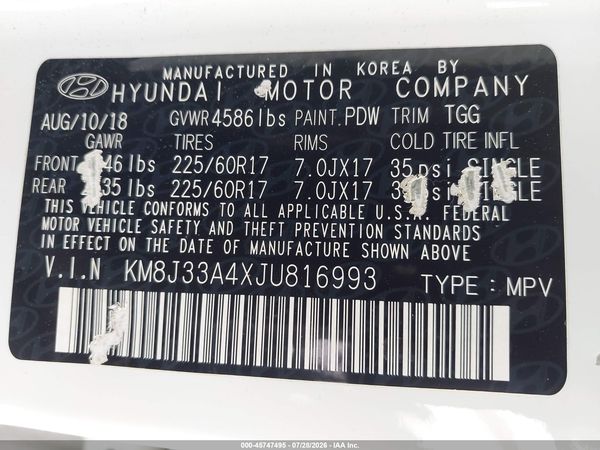 2018 HYUNDAI TUCSON SEL