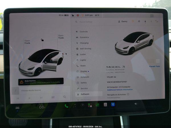 2018 TESLA MODEL 3 LONG RANGE/PERFORMANCE