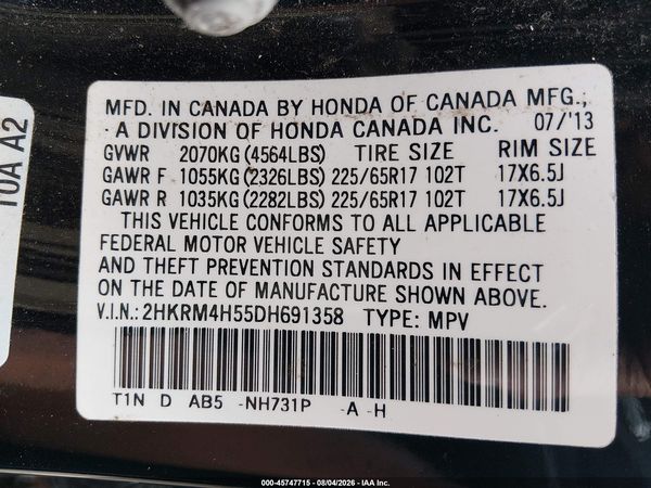 2013 HONDA CR-V EX