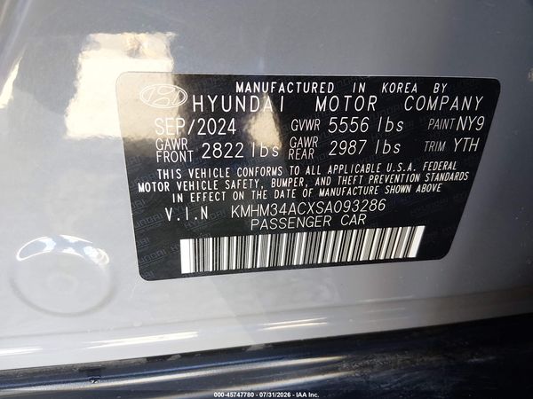 2025 HYUNDAI IONIQ 6 SEL