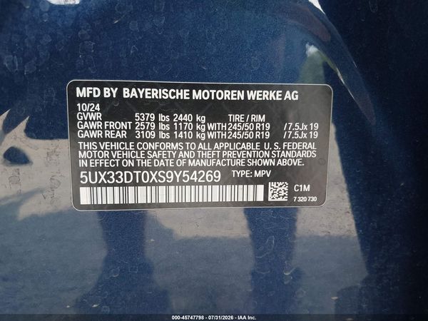 2025 BMW X4 XDRIVE30I
