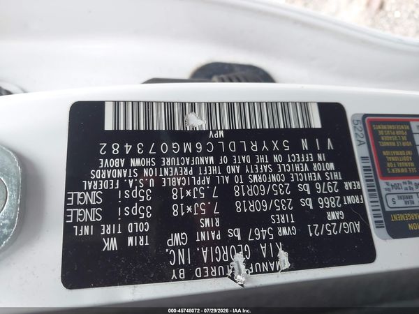 2021 KIA SORENTO S