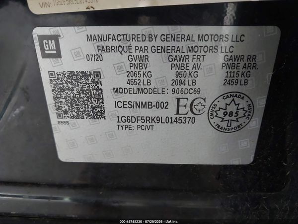 2020 CADILLAC CT4 PREMIUM LUXURY