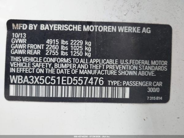 2014 BMW 328I GRAN TURISMO XDRIVE