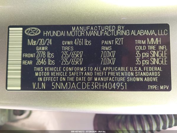 2024 HYUNDAI TUCSON SE
