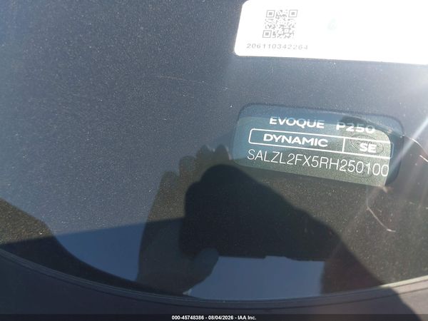 2024 LAND ROVER RANGE ROVER EVOQUE DYNAMIC SE
