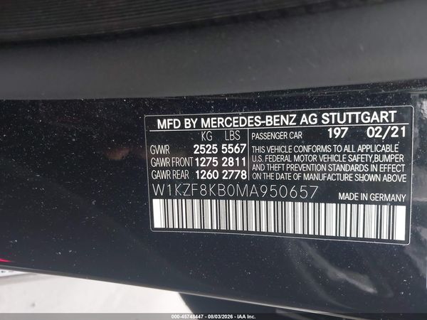 2021 MERCEDES-BENZ AMG E 63 S 4MATIC+
