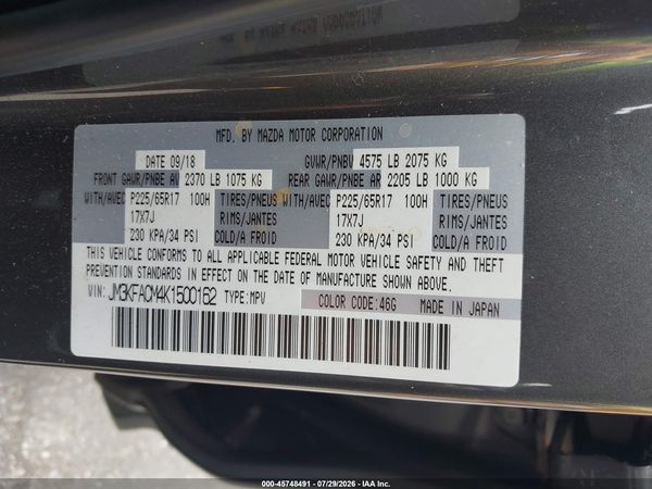 2019 MAZDA CX-5 TOURING
