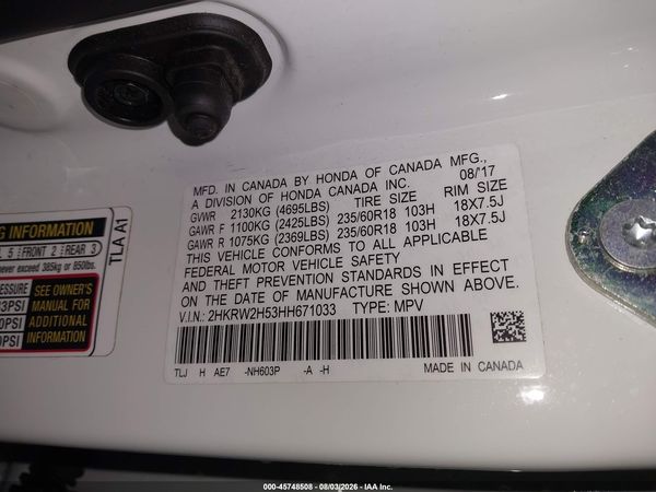 2017 HONDA CR-V EX