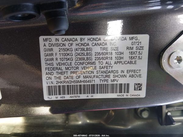 2021 HONDA CR-V AWD EX