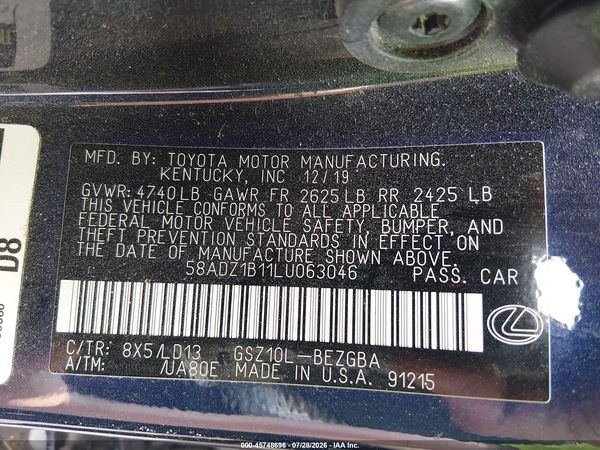 2020 LEXUS ES 350 350 Premium