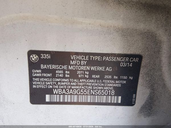 2014 BMW 335I SA