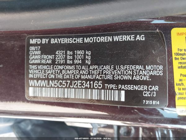 2018 MINI CLUBMAN COOPER — I9