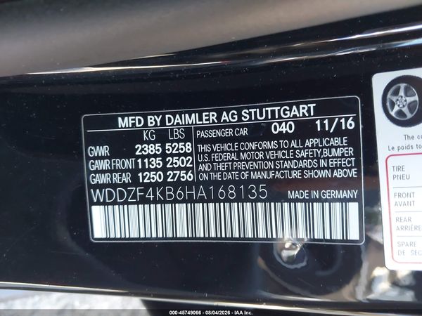 2017 MERCEDES-BENZ E 300 4MATIC